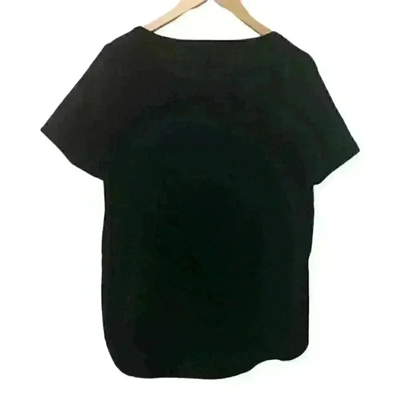 Banana Republic Top Velvet Velour Blouse  Casual Black - Picture 2 of 9